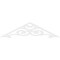 Ekena Millwork Pitch Hurley Architectural Grade PVC Gable Pediment, 60"W x 15"H x 1"P (6/12) GPP060X015X100HUR - alternate 4